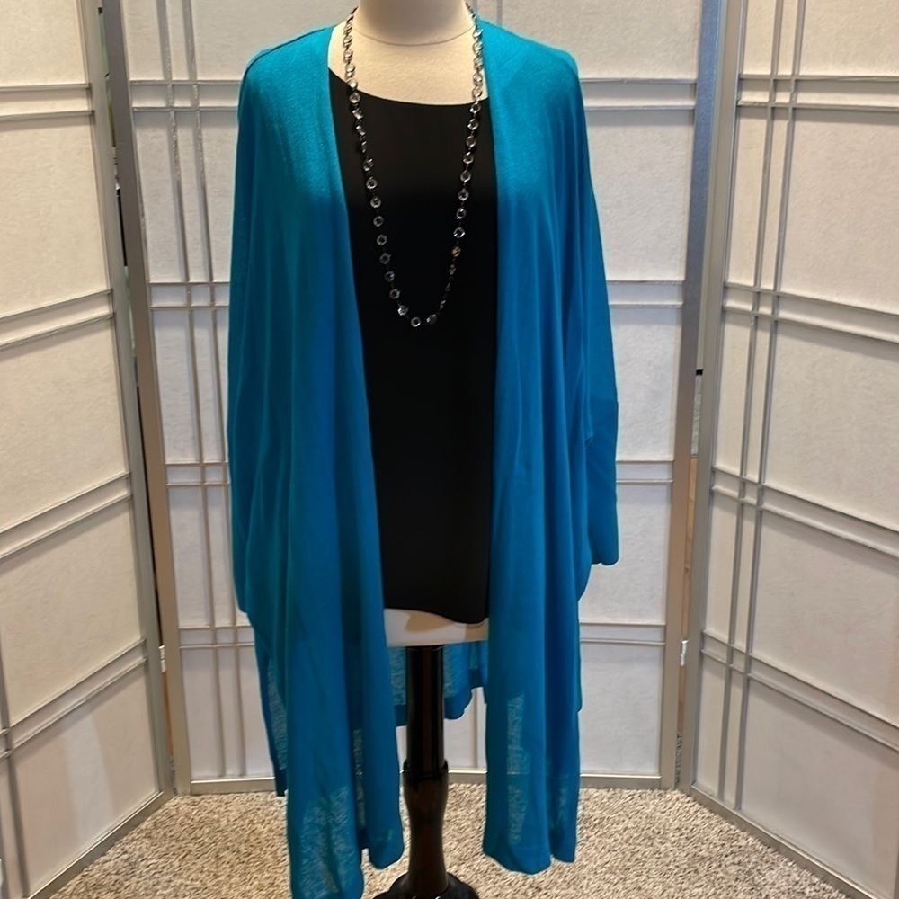 * Chico's Teal Open Cardigan Size 3 - Picture 1 of 5